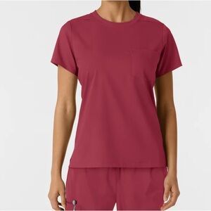 Wink Scrubs Boundless Women's Classic Scrub Tee in limited edition Ruby (Large)